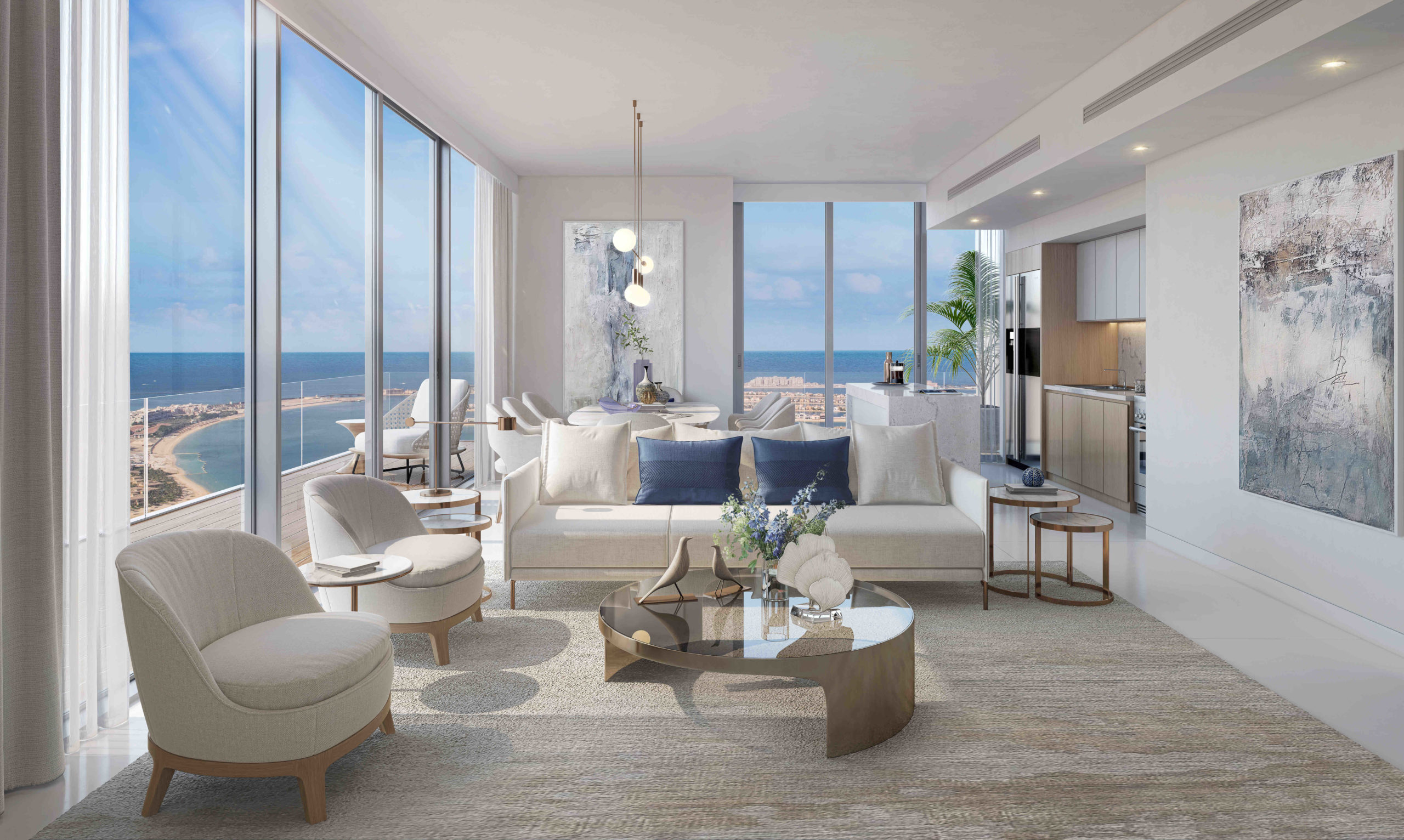 Beach Isle Emaar Beachfront Living Room